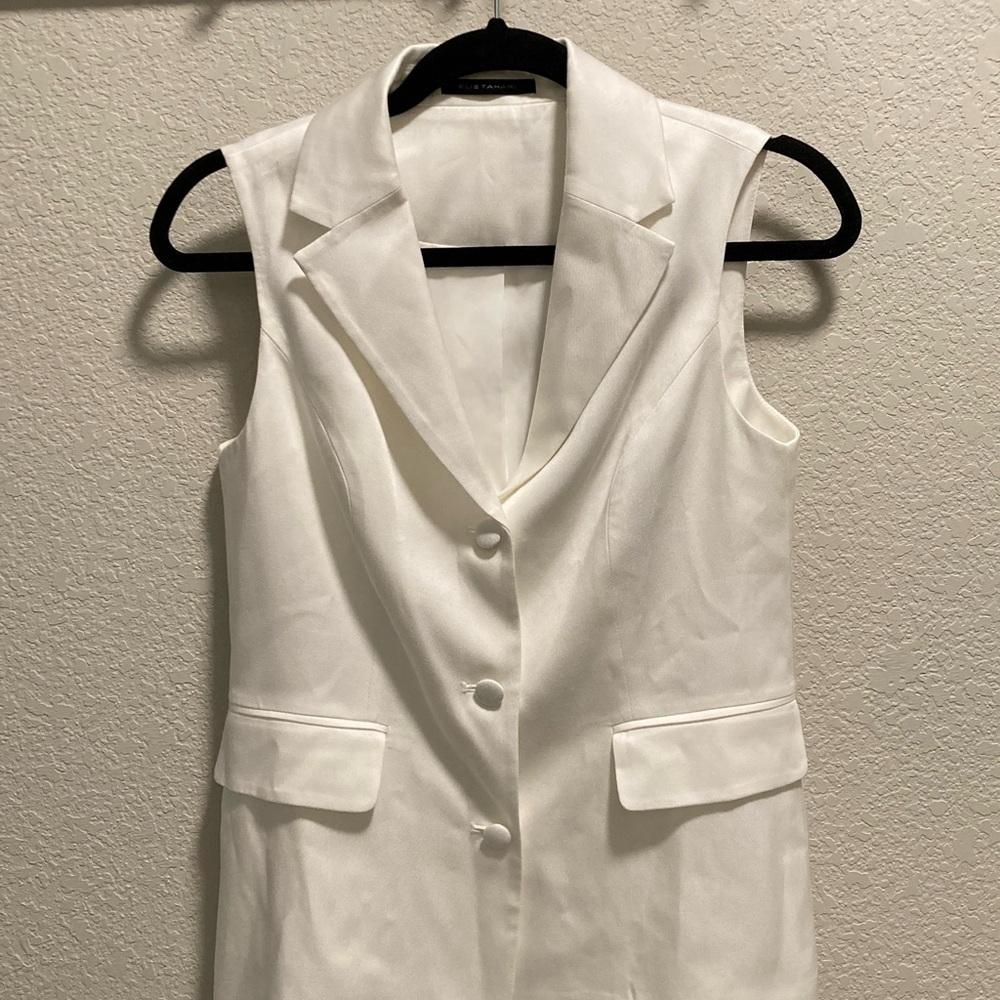 Elie Tahari White Vest – Size Small – NWT